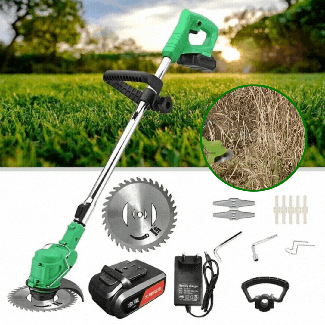 Motocoasa electrica pentru Gradinarit, 1 acumulator 12V, 8.000 RPM, multiple moduri de taiere, accesorii incluse, autonomie mare
